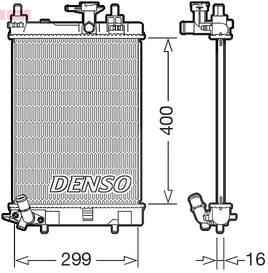 Denso Kühler, Motorkühlung [Hersteller-Nr. DRM35003] für Daihatsu