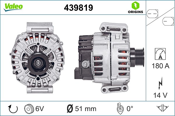 Valeo Generator [Hersteller-Nr. 439819] für Mercedes-Benz