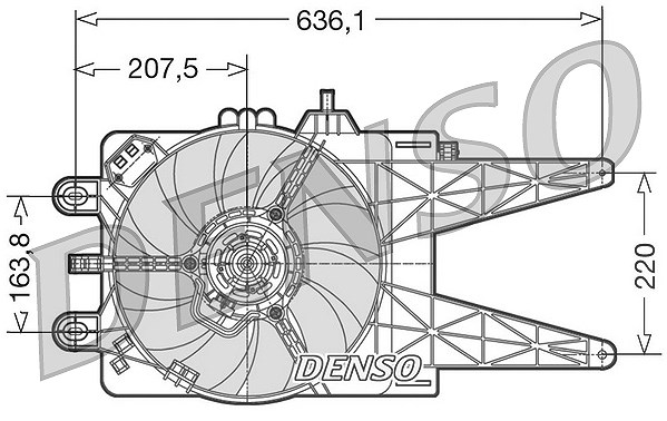 Denso Lüfter, Motorkühlung [Hersteller-Nr. DER09015] für Fiat