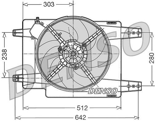 Denso Lüfter, Motorkühlung [Hersteller-Nr. DER01011] für Alfa Romeo