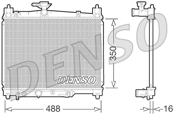 Denso Kühler, Motorkühlung [Hersteller-Nr. DRM50066] für Toyota
