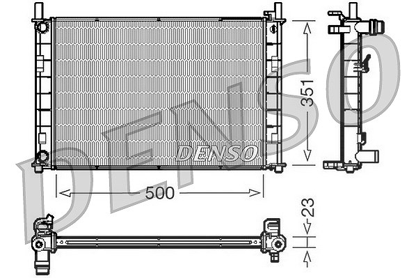 Denso Kühler, Motorkühlung [Hersteller-Nr. DRM10046] für Ford, Mazda
