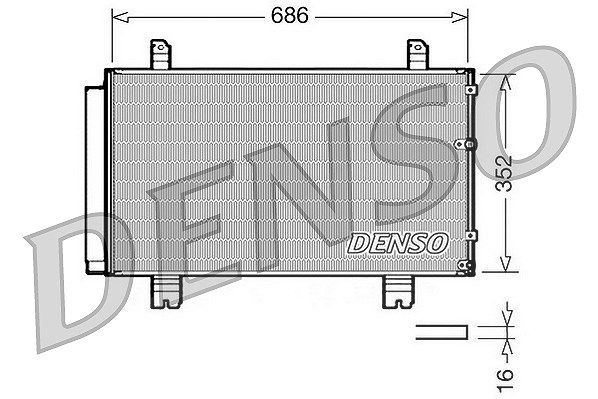 Denso Kondensator, Klimaanlage [Hersteller-Nr. DCN51002] für Lexus