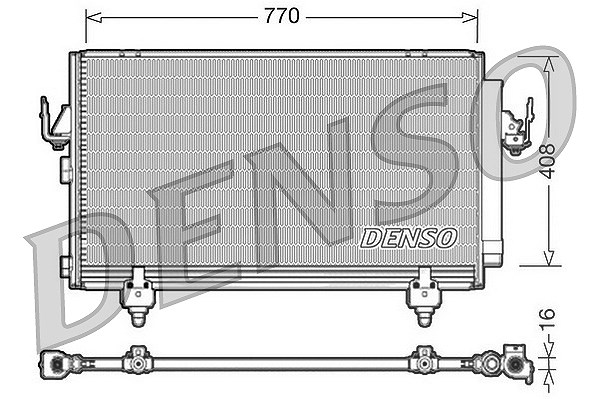 Denso Kondensator, Klimaanlage [Hersteller-Nr. DCN50031] für Toyota