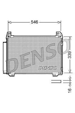 Denso Kondensator, Klimaanlage [Hersteller-Nr. DCN50025] für Toyota