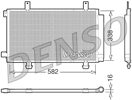 Denso Kondensator, Klimaanlage [Hersteller-Nr. DCN47002] für Fiat, Suzuki