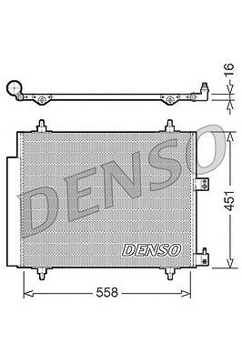 Denso Kondensator, Klimaanlage [Hersteller-Nr. DCN21005] für Fiat, Citroën, Peugeot, Lancia
