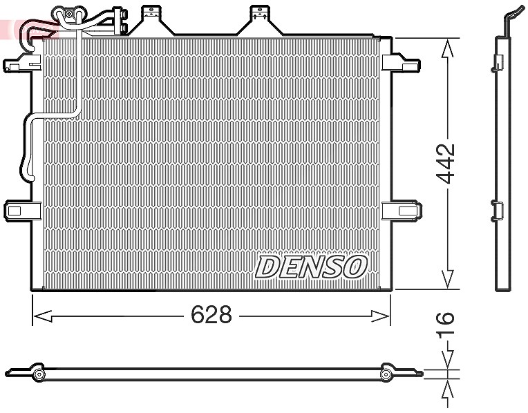 Denso Kondensator 628x441x16 [Hersteller-Nr. DCN17018] für Mercedes-Benz