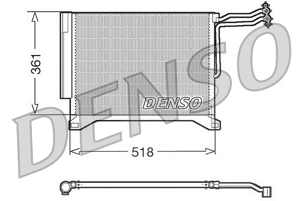 Denso Kondensator, Klimaanlage [Hersteller-Nr. DCN05100] für Mini
