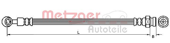 Metzger Autoteile Bremsschlauch [Hersteller-Nr. 4111030] für Hyundai
