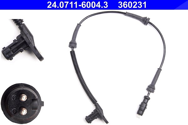 Ate Sensor, Raddrehzahl [Hersteller-Nr. 24.0711-6004.3] für Renault