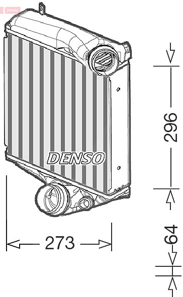 Denso Ladeluftkühler [Hersteller-Nr. DIT28022] für Porsche