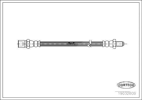 Corteco Bremsschlauch ERSTAUSRÜSTERQUALITÄT [Hersteller-Nr. 19032609] für Opel