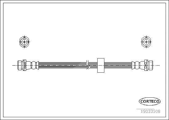 Corteco Bremsschlauch ERSTAUSRÜSTERQUALITÄT [Hersteller-Nr. 19033508] für Mazda