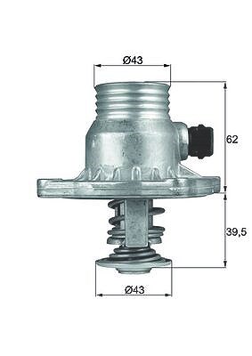 Mahle Thermostat mit Dichtung 105 °C [Hersteller-Nr. TM11105] für BMW