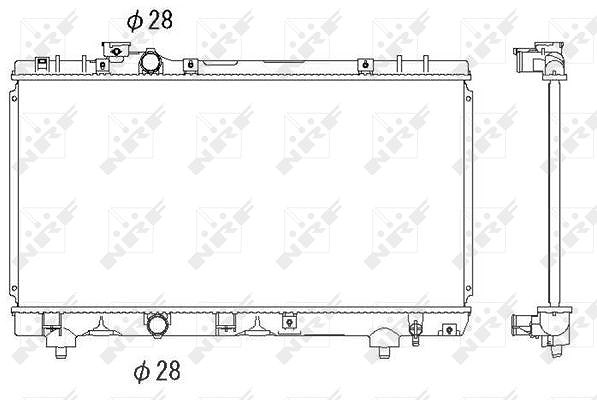 Nrf Kühler, Motorkühlung [Hersteller-Nr. 53338] für Toyota