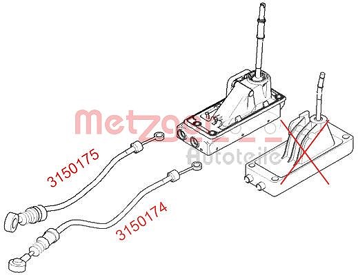 Metzger Autoteile Seilzug, Schaltgetriebe [Hersteller-Nr. 3150175] für Mini
