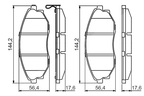 Bosch Bremsbelagsatz, Scheibenbremse [Hersteller-Nr. 0986495353] für Chevrolet