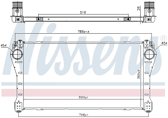 Intercooler – Luftkühler Aluminium 961250 NISSENS für TOYOTA VERSO AVENSIS Kombi - Bild 4