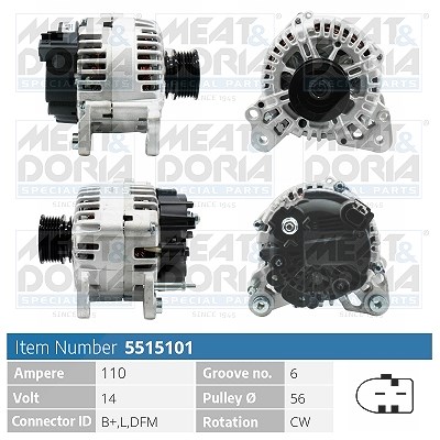 Meat & Doria Generator [Hersteller-Nr. 5515101] für Audi, VW, Seat, Skoda