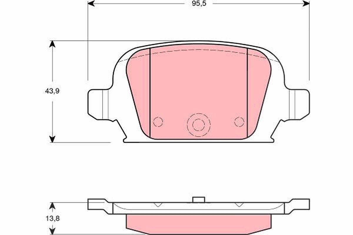 Trw Bremsbelagsatz, Scheibenbremse [Hersteller-Nr. GDB1412] für Opel, Vauxhall