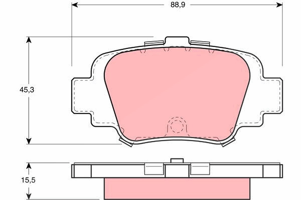 Trw Bremsbeläge hinten (Satz) [Hersteller-Nr. GDB1060] für Nissan
