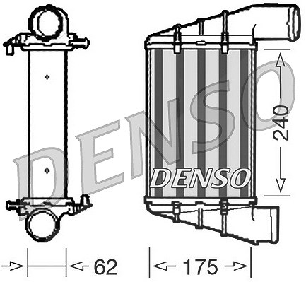 Denso Ladeluftkühler [Hersteller-Nr. DIT02001] für VW, Audi