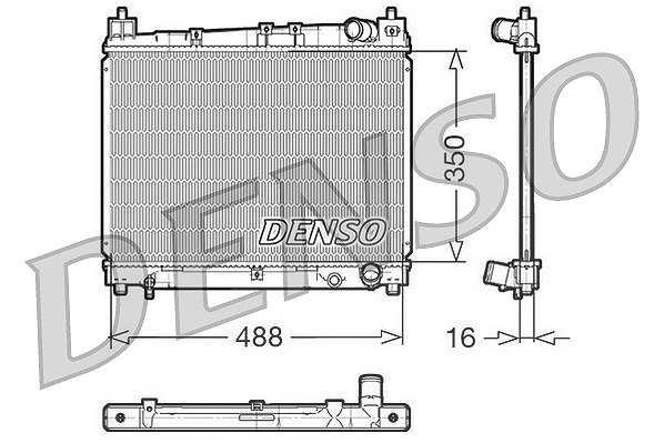 Denso Kühler, Motorkühlung [Hersteller-Nr. DRM50006] für Toyota