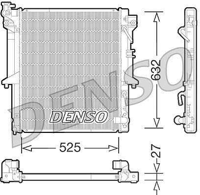 Denso Kühler, Motorkühlung [Hersteller-Nr. DRM45035] für Mitsubishi