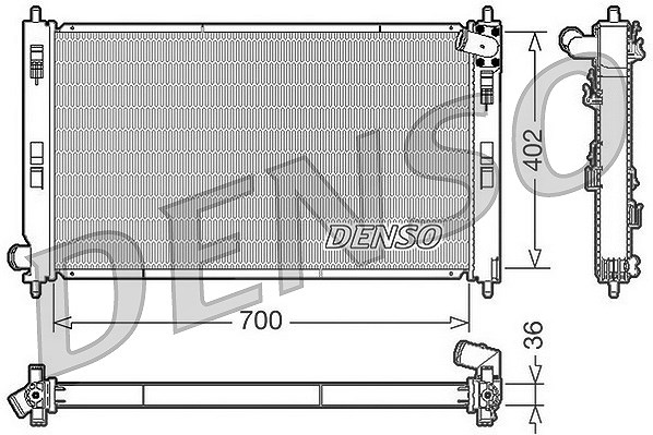 Denso Kühler, Motorkühlung [Hersteller-Nr. DRM45029] für Mitsubishi
