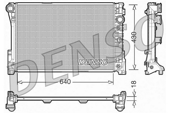 Denso Kühler, Motorkühlung [Hersteller-Nr. DRM17005] für Mercedes-Benz