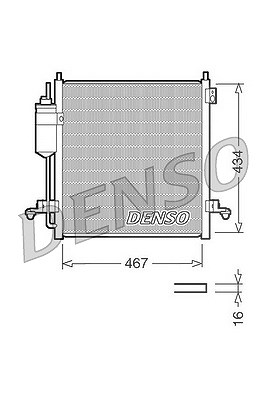 Denso Kondensator, Klimaanlage [Hersteller-Nr. DCN45001] für Mitsubishi
