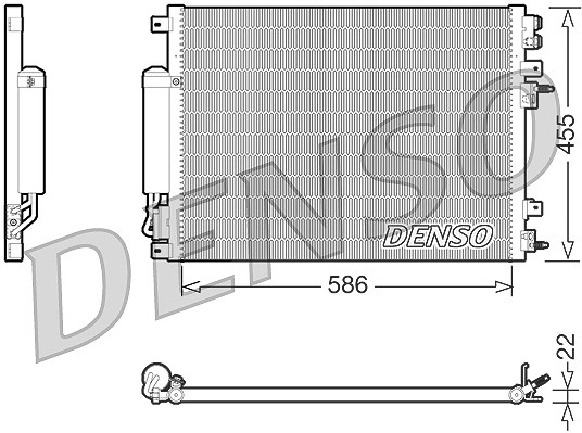Denso Kondensator, Klimaanlage [Hersteller-Nr. DCN06001] für Chrysler