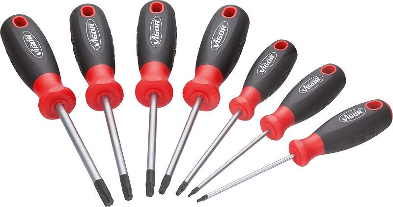 Vigor TORX® Schraubendreher Satz - TORX® Profil - T10 – T40 -7-tlg. [Hersteller-Nr. V3366]