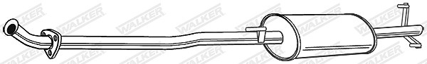 Walker Mittelschalldämpfer [Hersteller-Nr. 21957] für Mercedes-Benz