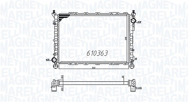 Magneti Marelli Kühler, Motorkühlung [Hersteller-Nr. 350213832000] für Alfa Romeo