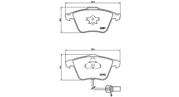 Magneti Marelli Bremsbelagsatz, Scheibenbremse [Hersteller-Nr. 363700485097] für Audi