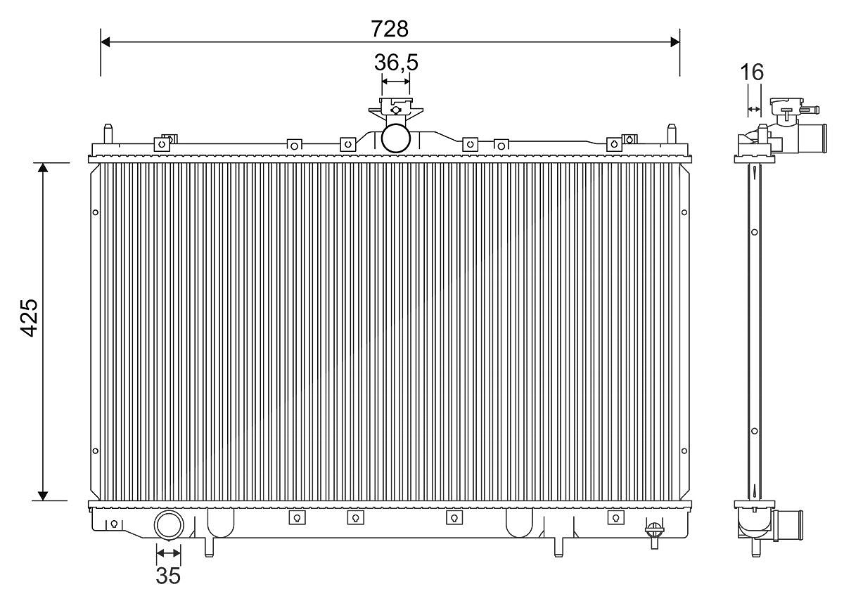 Valeo Kühler, Motorkühlung [Hersteller-Nr. 701239] für Mitsubishi