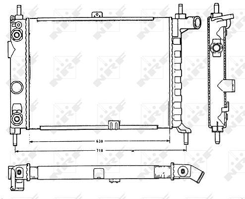 Nrf Kühler, Motorkühlung [Hersteller-Nr. 58721] für Opel, Vauxhall