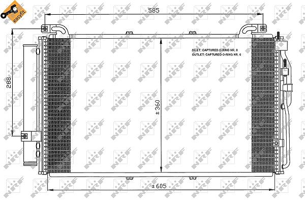 Nrf Kondensator, Klimaanlage [Hersteller-Nr. 35477] für Hyundai