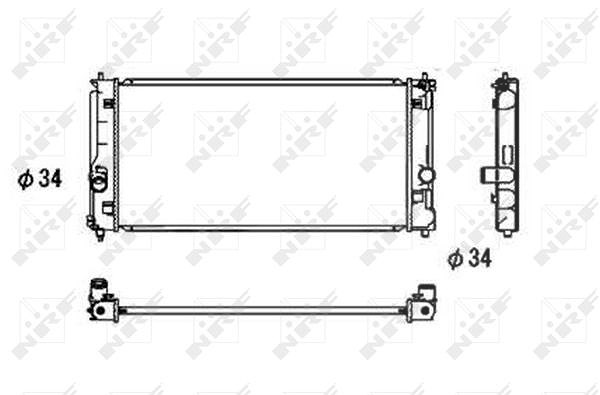 Nrf Kühler, Motorkühlung [Hersteller-Nr. 53709] für Toyota
