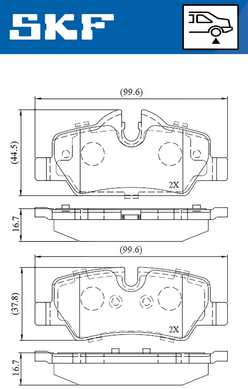 Skf Bremsbelagsatz, Scheibenbremse Vkbp 90124 Für Mini - Bild 4
