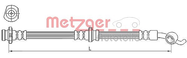 Metzger Autoteile Bremsschlauch [Hersteller-Nr. 4110391] für Nissan