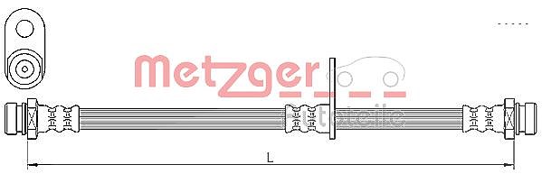 Metzger Autoteile Bremsschlauch [Hersteller-Nr. 4110638] für Mitsubishi