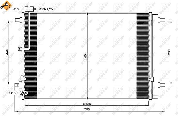 Nrf Kondensator, Klimaanlage [Hersteller-Nr. 350059] für Bentley, Audi