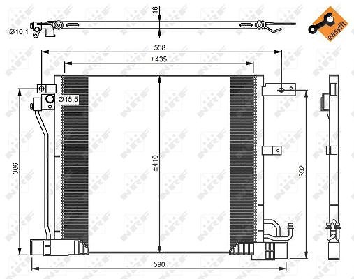 Nrf Kondensator, Klimaanlage [Hersteller-Nr. 350040] für Nissan