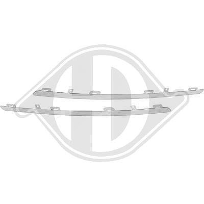 Diederichs Zier-/Schutzleiste, Kühlergitter [Hersteller-Nr. 4467443] für Renault