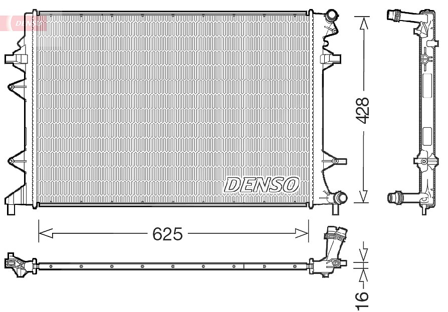 Denso Kühler, Motorkühlung [Hersteller-Nr. DRM32047] für VW