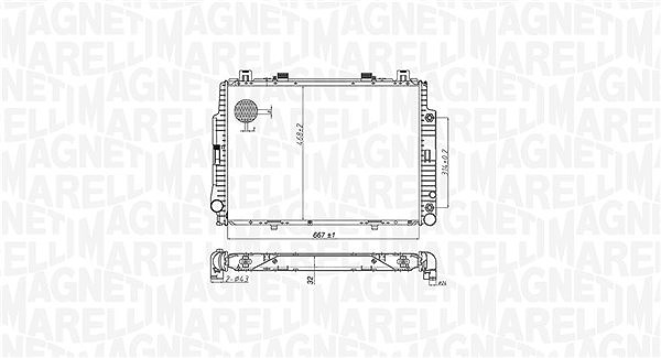 Magneti Marelli Kühler, Motorkühlung [Hersteller-Nr. 350213174700] für Mercedes-Benz