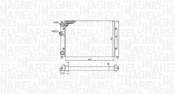 Magneti Marelli Kühler, Motorkühlung [Hersteller-Nr. 350213187700] für VW